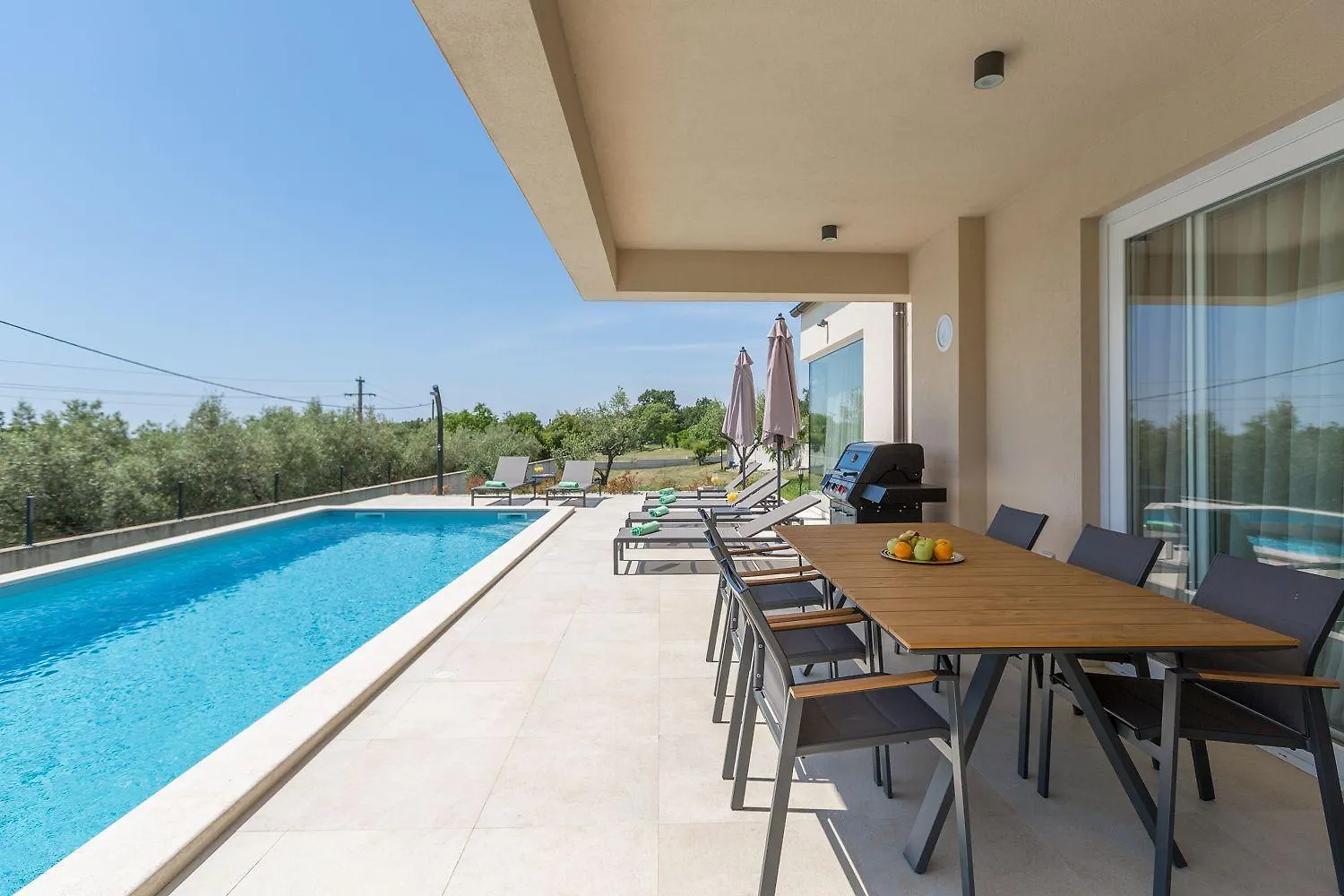 Višnjan Neue Und Hundefreundliche Villa Mit Panorama-Meerblick, Privatpool, Grillbereich, Babybett, Waschmaschine קרואטיה
